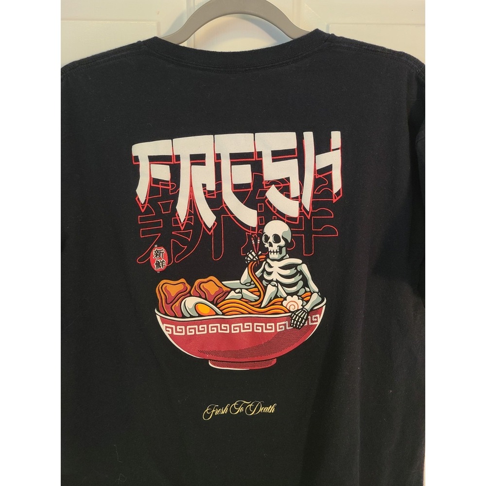 Retrofit Ramen Bowl FRESH Foodie‎ Lover Men's XL T Shirt Fresh to Death - Picture 4 of 6